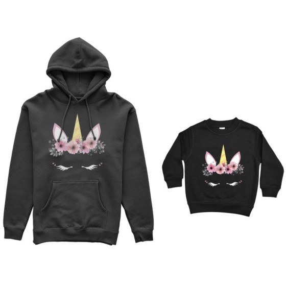 Coordinato felpe madre figlia colorful unicorn Per la mamma 2