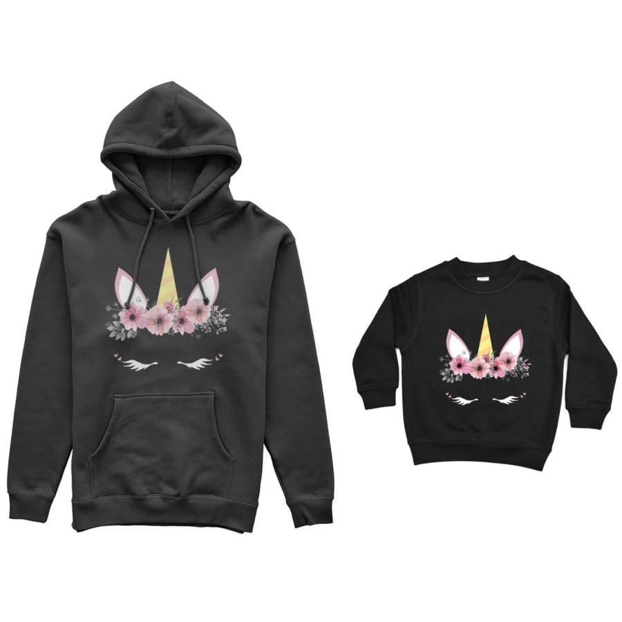 Coordinato felpe madre figlia colorful unicorn Per la mamma