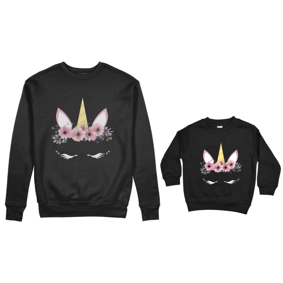 Coordinato felpe madre figlia colorful unicorn Per la mamma