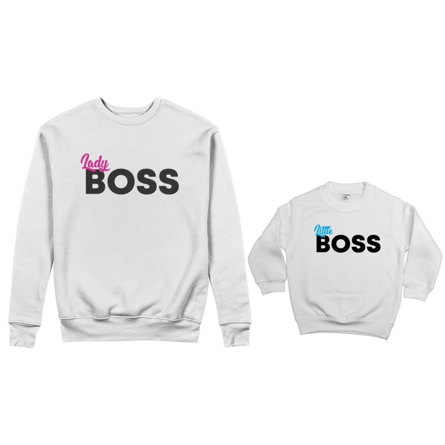 Coordinato felpe madre figlio lady boss little boss Per la mamma