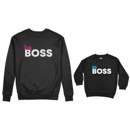 Coordinato felpe madre figlio lady boss little boss Per la mamma
