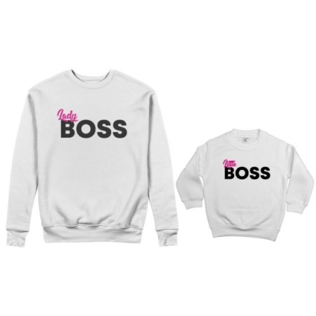 Coordinato felpe madre figlio lady boss little boss Per la mamma