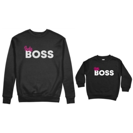 Coordinato felpe madre figlio lady boss little boss Per la mamma