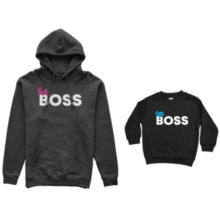 Coordinato felpe madre figlio lady boss little boss Per la mamma
