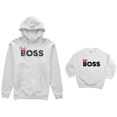 Coordinato felpe madre figlio lady boss little boss Per la mamma