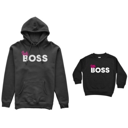 Coordinato felpe madre figlio lady boss little boss Per la mamma