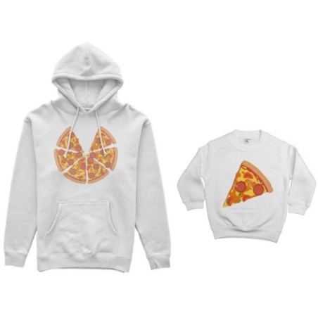 Coordinato felpe madre figlio pizza Per la mamma