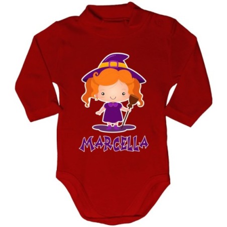 Body lupetto neonata personalizzato con nome piccola streghetta Halloween