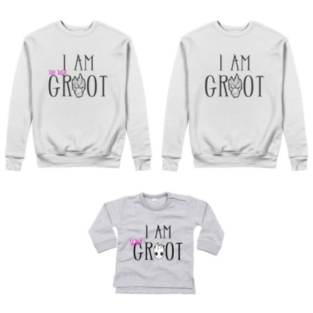 Tris felpe adulti neonato o body lupetto neonato i am...