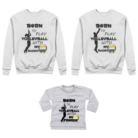 Tris felpe adulti neonato o body lupetto neonato born to...