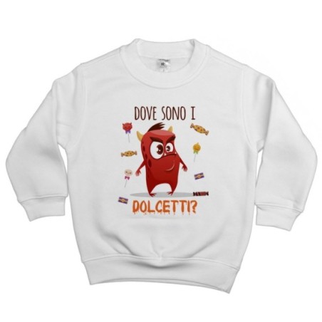 Felpa bambino mostriciattolo dove sono i dolcetti? Halloween