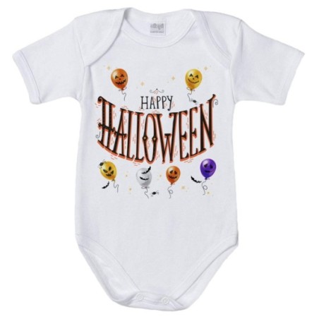 Body neonato happy halloween con palloncini terrificanti...
