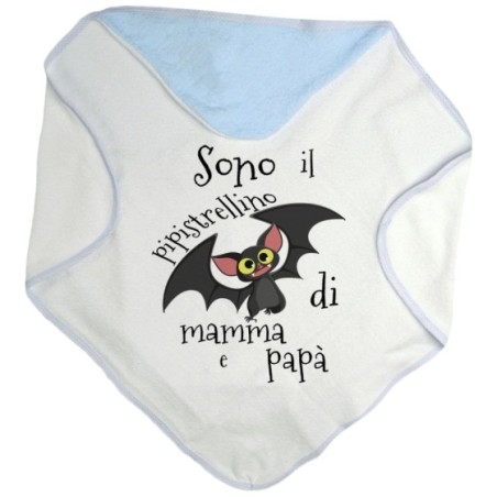 Accappatoio neonato sono il pipistrellino di mamma e papà