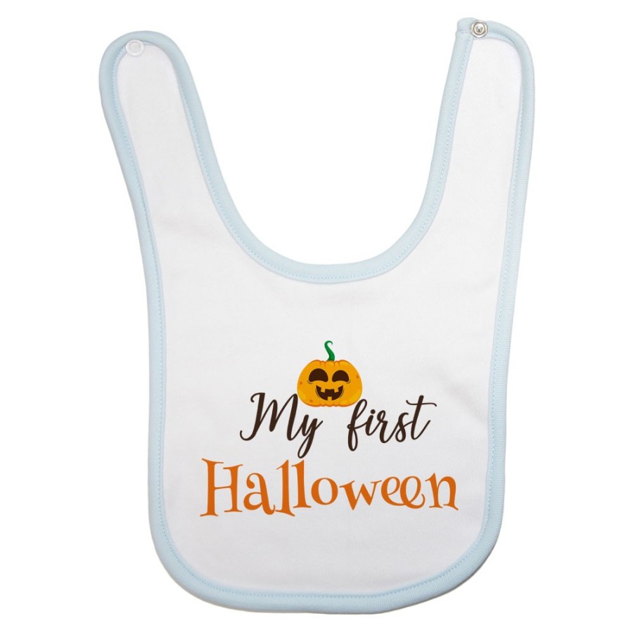 Bavaglino neonato my first halloween con zucca Halloween