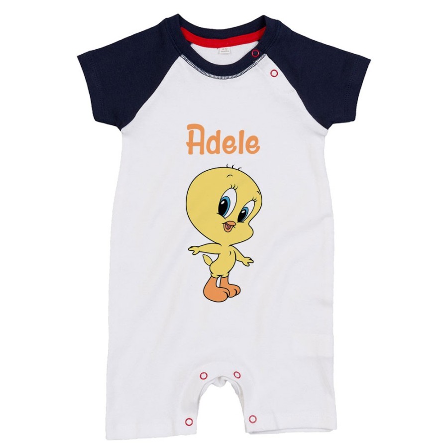 Pagliaccetto neonata personalizzato con nome baby titti Cartoon
