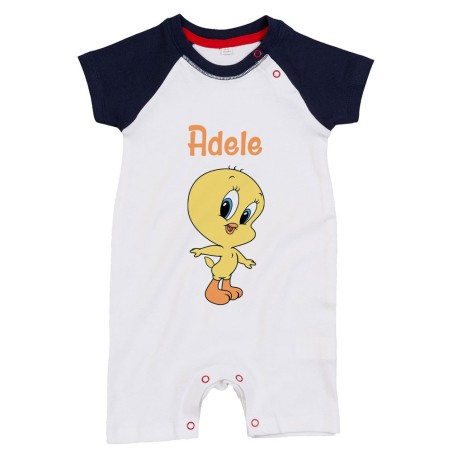 Pagliaccetto neonata personalizzato con nome baby titti Cartoon