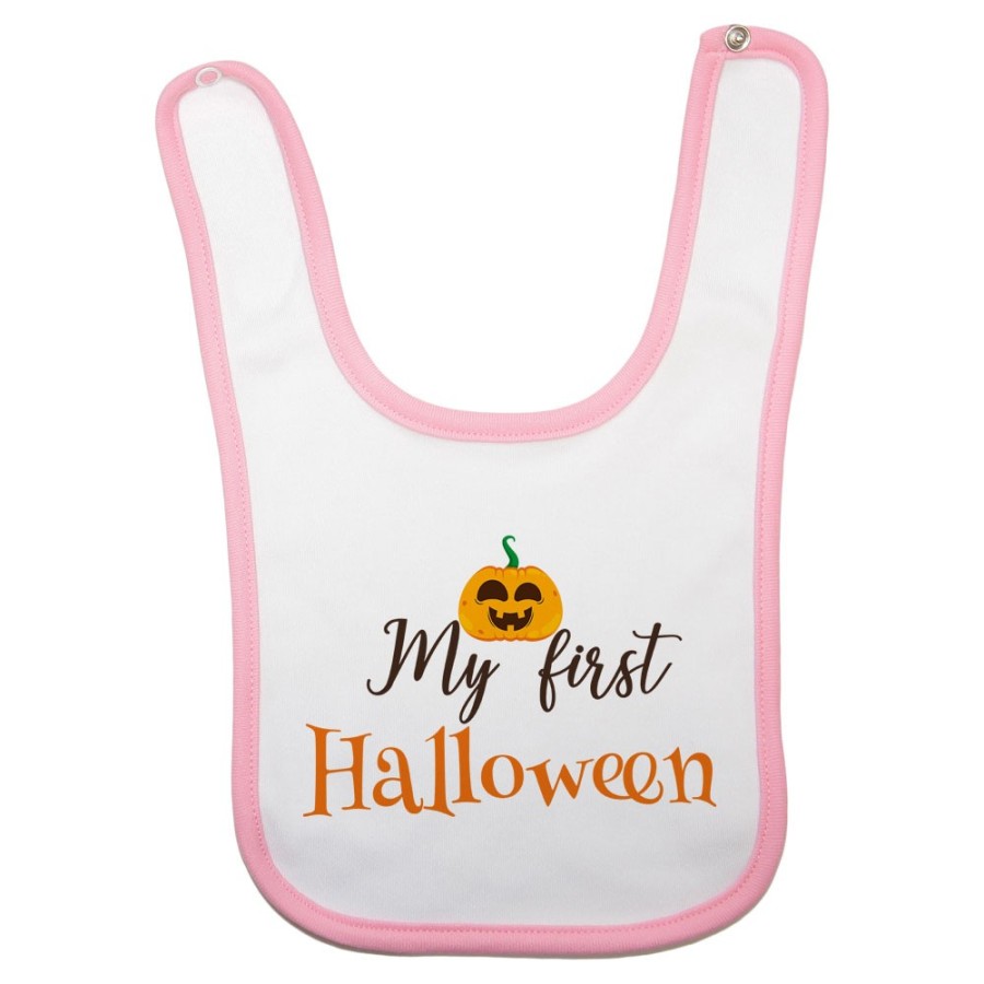 Bavaglino neonato my first halloween con zucca Halloween