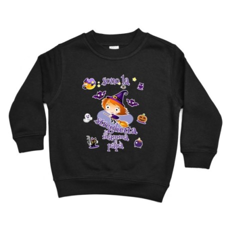 Felpa bambino sono la streghetta di mamma e papà Halloween