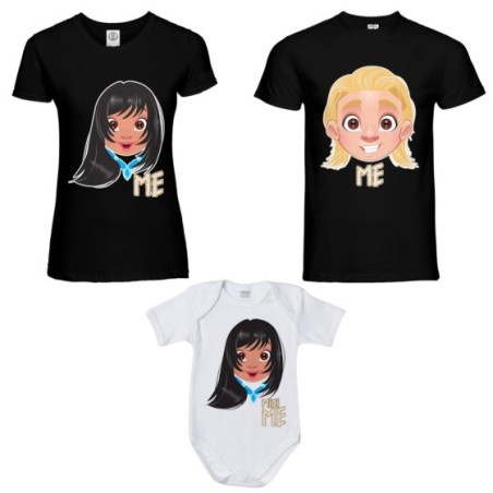Tris t-shirt adulti e body neonato me john smith me pocahontas mini pocahontas Per la famiglia