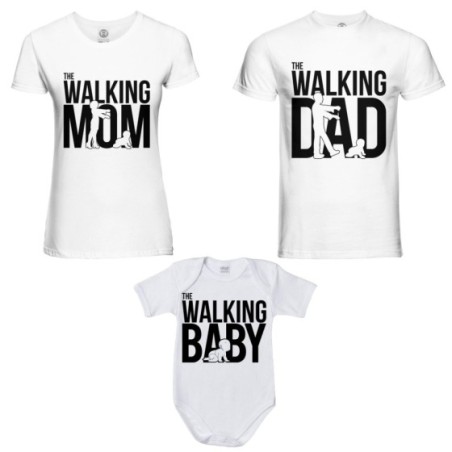 Tris t-shirt adulti e body neonato the walking dad  the...