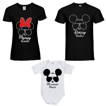 Tris t-shirt adulti body personalizzato con nome daddy...