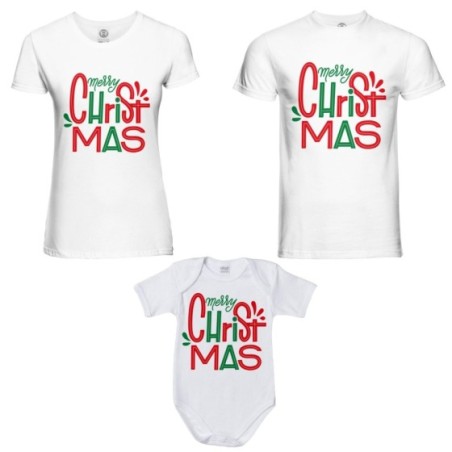 Tris t-shirt e body neonato per la famiglia...