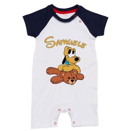Pagliaccetto neonato personalizzato con nome pluto con...