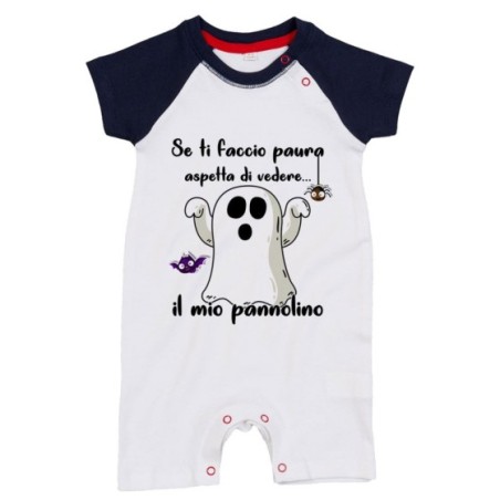 Pagliaccetto neonato se ti faccio paura aspetta di vedere il mio pannolino Halloween