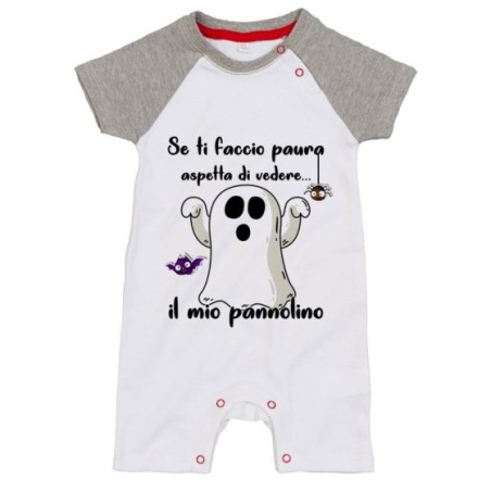 Pagliaccetto neonato se ti faccio paura aspetta di vedere il mio pannolino Halloween