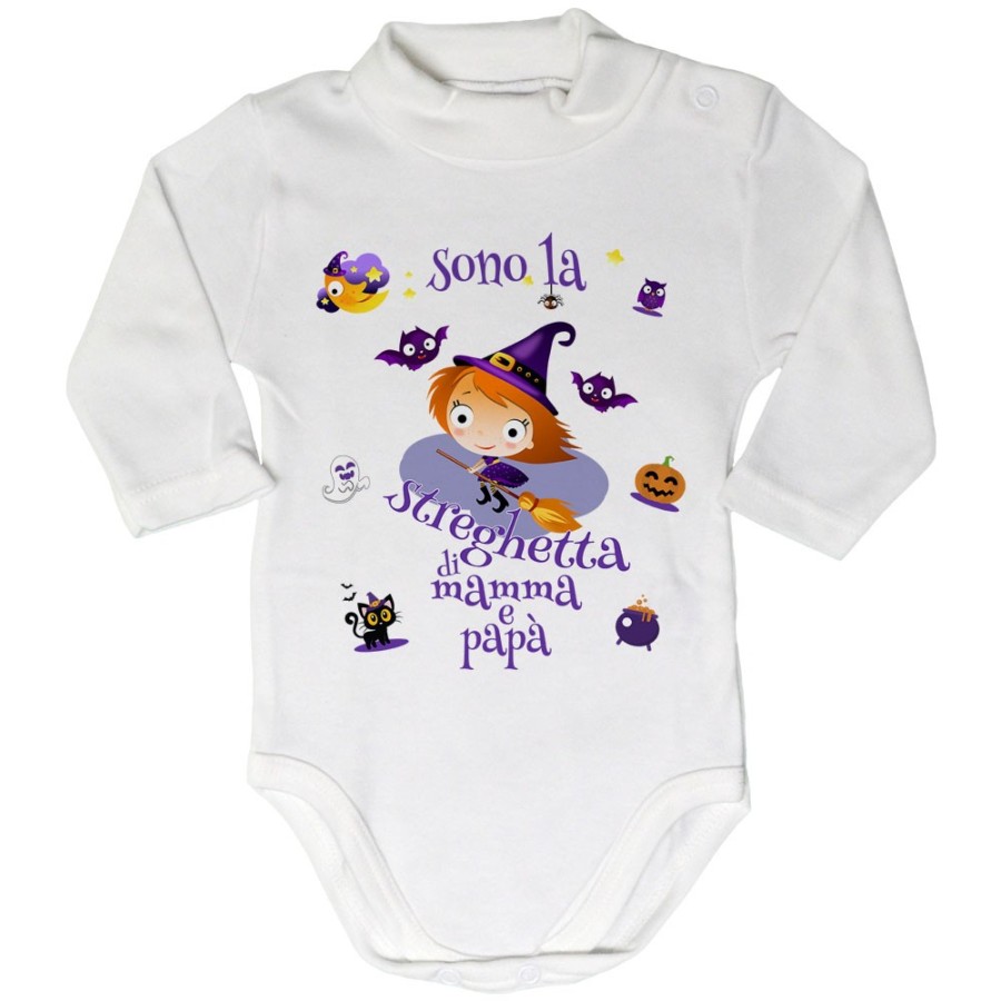 Body lupetto neonato sono la streghetta di mamma e papà Halloween