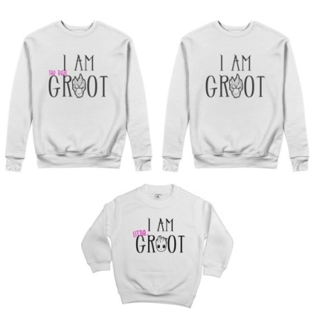 Tris felpe adulti bambino i am groot i am the real groot...