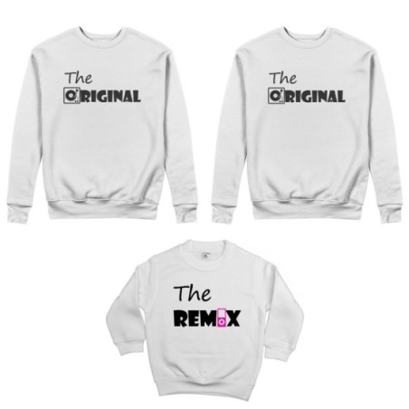 Tris felpe adulti bambino the original the remix music Per la famiglia