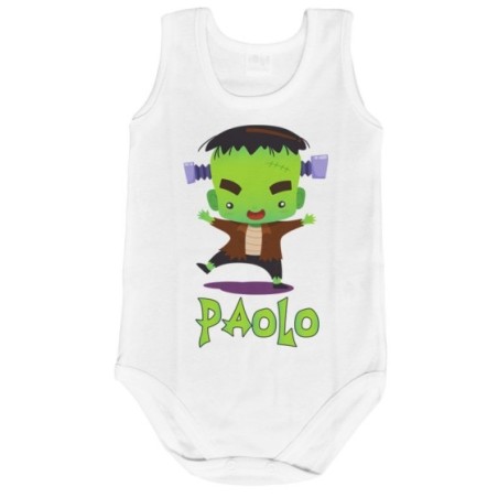 Body neonato personalizzato con nome piccolo frankenstein