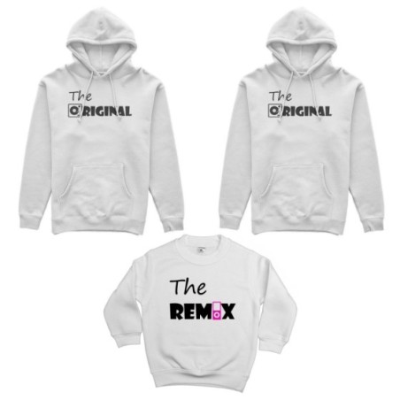 Tris felpe adulti bambino the original the remix music Per la famiglia