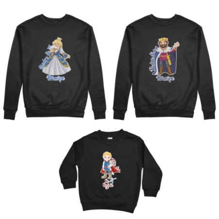 Tris felpe adulti bambino padre di un principe madre di...
