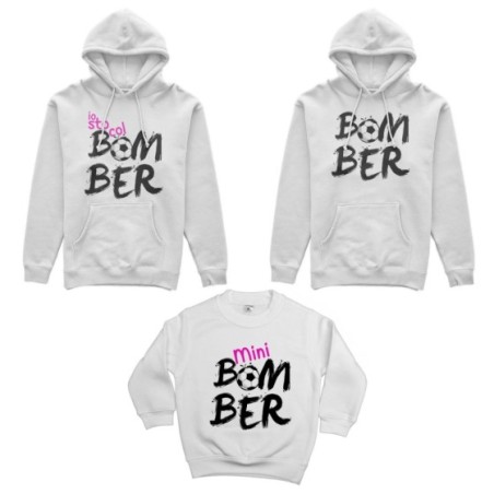Tris felpe adulti bambino bomber io sto col bomber mini bomber Per la famiglia