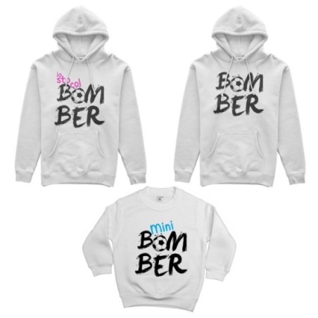 Tris felpe adulti bambino bomber io sto col bomber mini bomber Per la famiglia