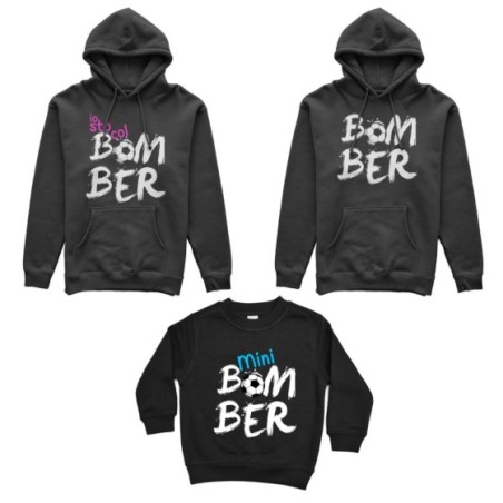 Tris felpe adulti bambino bomber io sto col bomber mini bomber Per la famiglia