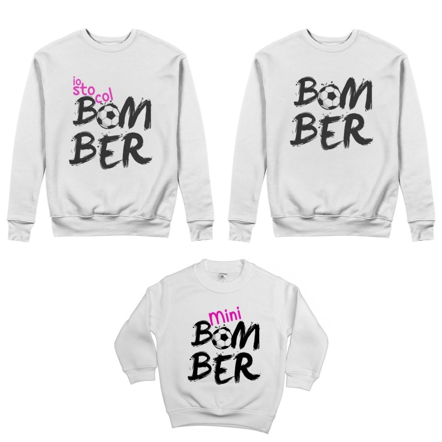 Tris felpe adulti bambino bomber io sto col bomber mini bomber Per la famiglia