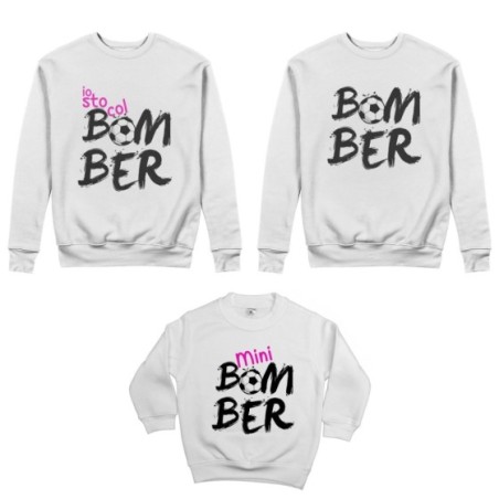 Tris felpe adulti bambino bomber io sto col bomber mini bomber Per la famiglia