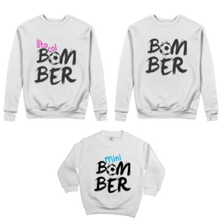 Tris felpe adulti bambino bomber io sto col bomber mini bomber Per la famiglia