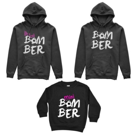 Tris felpe adulti bambino bomber io sto col bomber mini bomber Per la famiglia