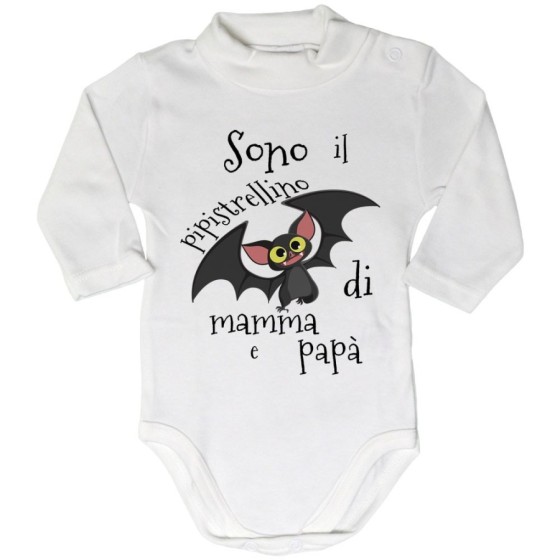 Body lupetto neonato sono il pipistrellino di mamma e papà Halloween