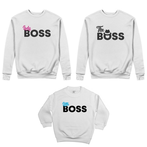 Tris felpe adulti bambino boss family Per la famiglia 2