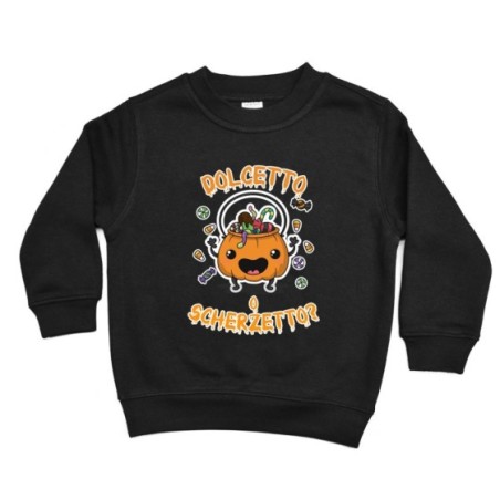 Felpa bambino con zucca dolcetto o scherzetto? Halloween