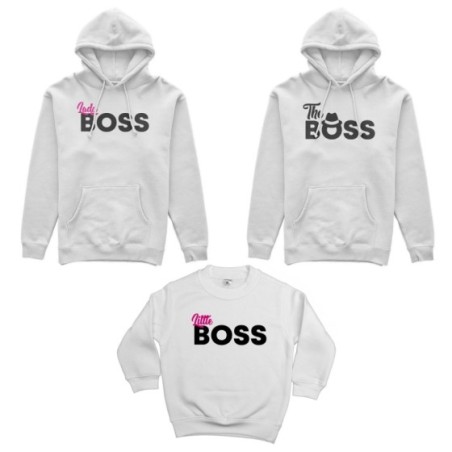 Tris felpe adulti bambino boss family Per la famiglia