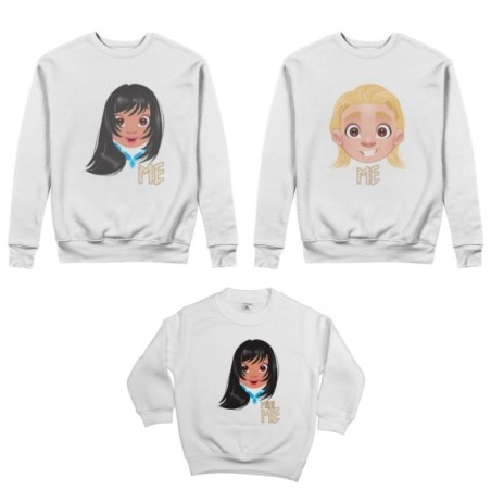 Tris felpe adulti bambino me john smith me pocahontas mini pocahontas Per la famiglia