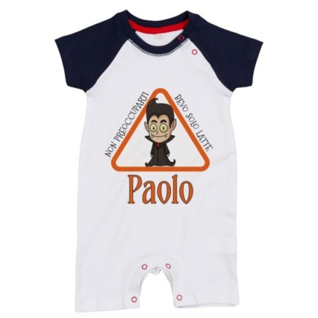 Pagliaccetto neonato personalizzato con nome non...