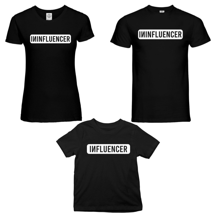 Tris t-shirt adulti bambino ininfluencer Per la famiglia