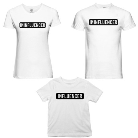 Tris t-shirt adulti bambino ininfluencer Per la famiglia